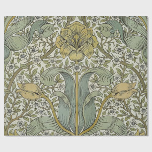 William Morris Spring Thicket Yellow Floral Art Wrapping Paper