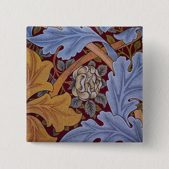 William Morris St James Acanthus Wallpaper Button (Front)