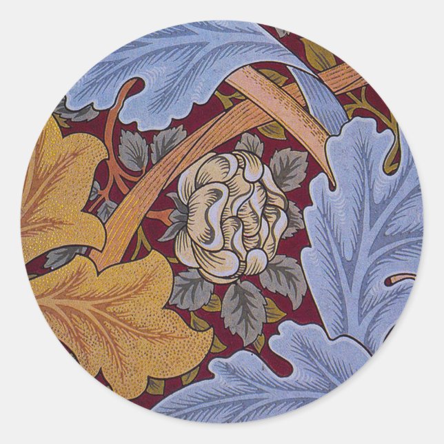 William Morris St James Acanthus Wallpaper Classic Round Sticker (Front)