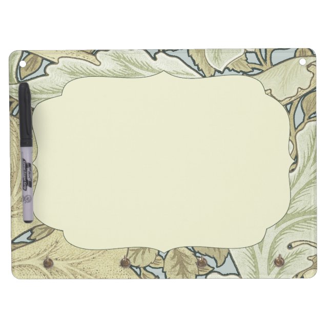 William Morris St James Acanthus Wallpaper Dry Erase Board With Keychain Holder (Front)