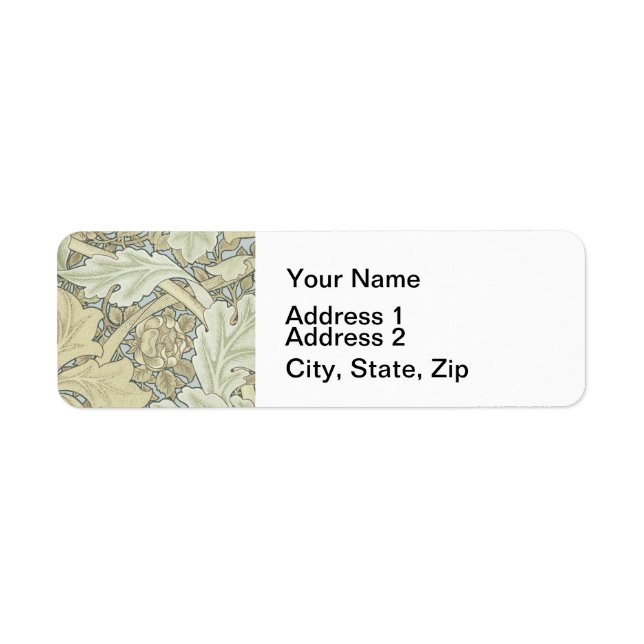 William Morris St James Acanthus Wallpaper Label (Front)