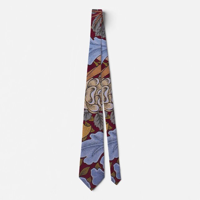William Morris St James Acanthus Wallpaper Neck Tie (Front)