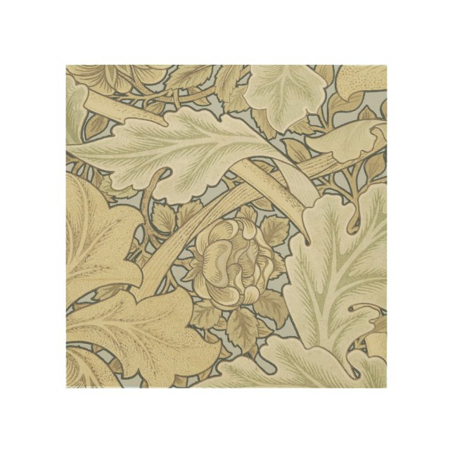 William Morris St James Acanthus Wallpaper Wood Wall Art (Front)