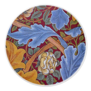 William Morris St. James Vintage Floral Design Ceramic Knob