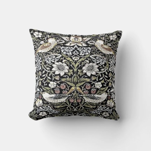 William Morris Strawberry Thief 1 Throw Pillow