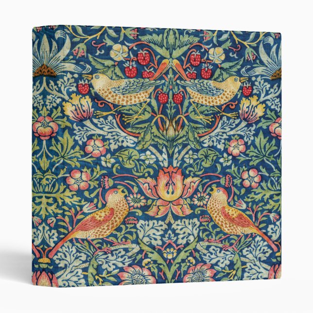 William Morris - Strawberry Thief 3 Ring Binder (Front/Spine)