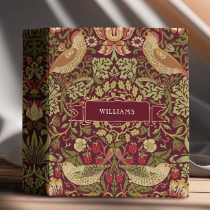 William Morris Strawberry Thief 3 Ring Binder