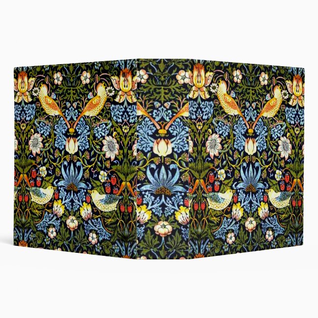 William Morris, Strawberry Thief 3 Ring Binder (Background)