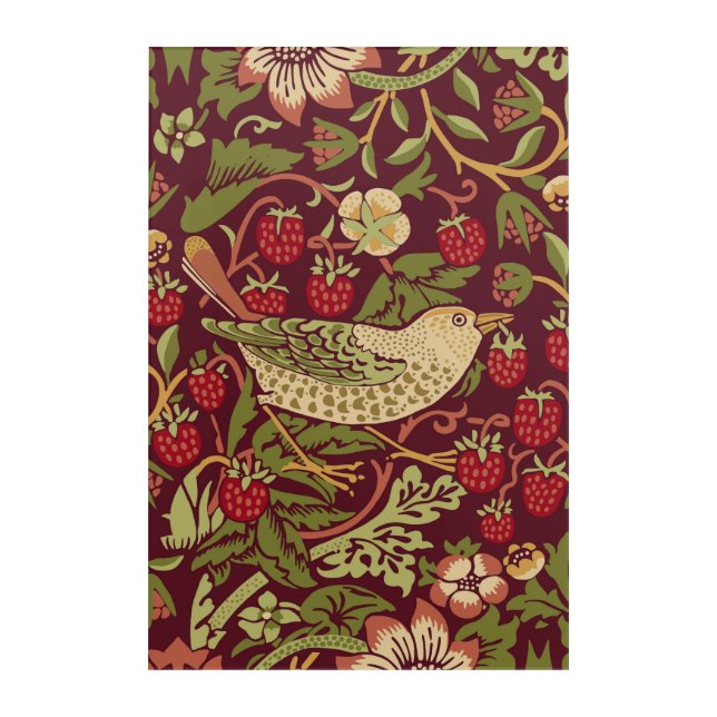 William Morris Strawberry Thief Acrylic Print (Front)