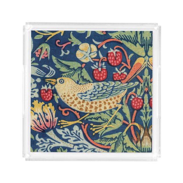 William Morris - Strawberry Thief Acrylic Tray (Front)