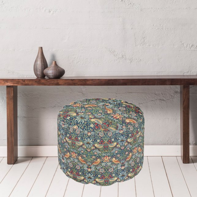 William Morris Strawberry Thief Art Indoor Pouf  (Creator Uploaded)