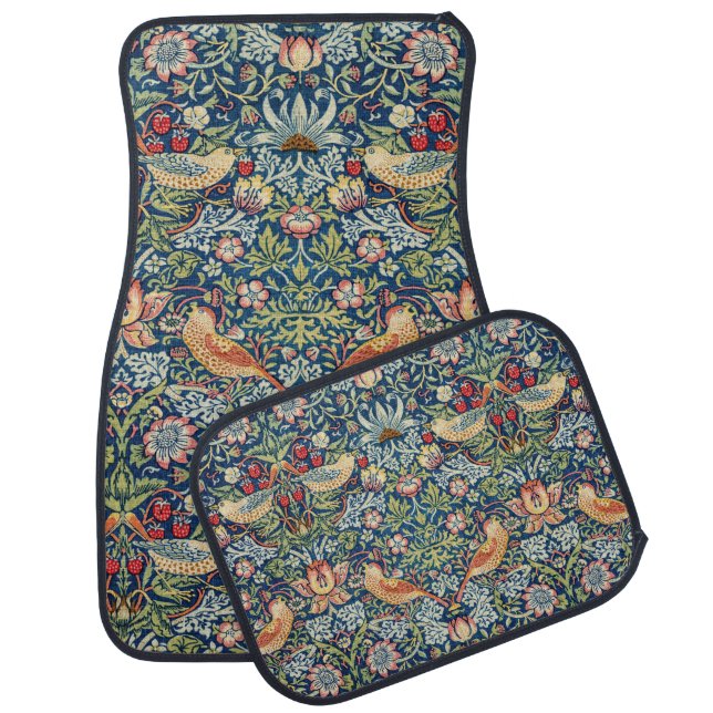 William Morris Strawberry Thief Artistic Car Mats  (Set)
