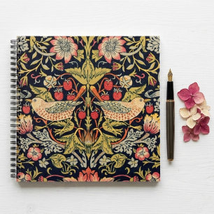 William Morris Strawberry Thief Artistic Vintage Notebook