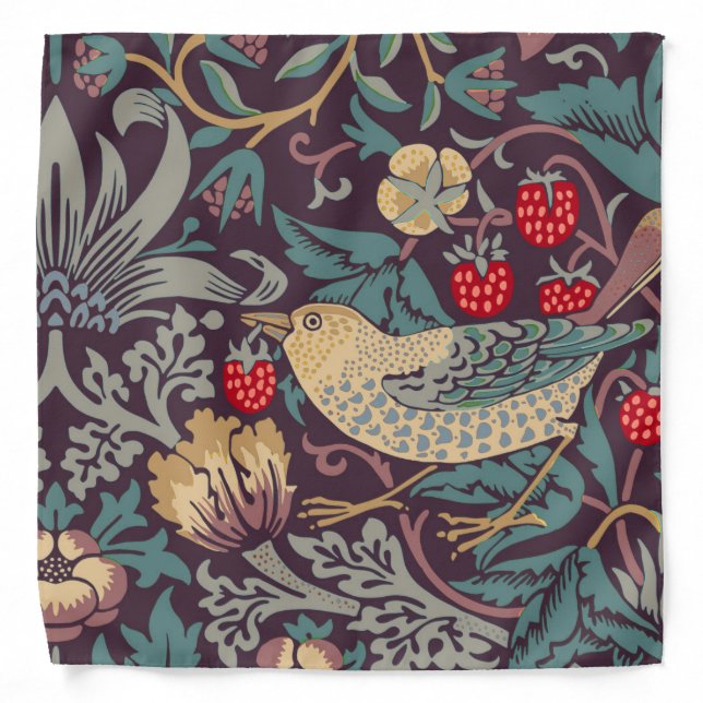 William Morris Strawberry Thief Bandana (Front)