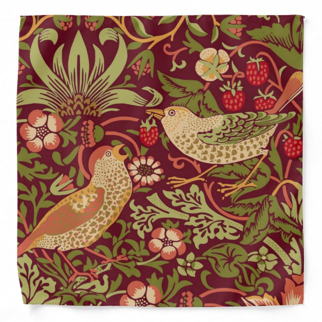 William Morris Strawberry Thief Bandana (Front)