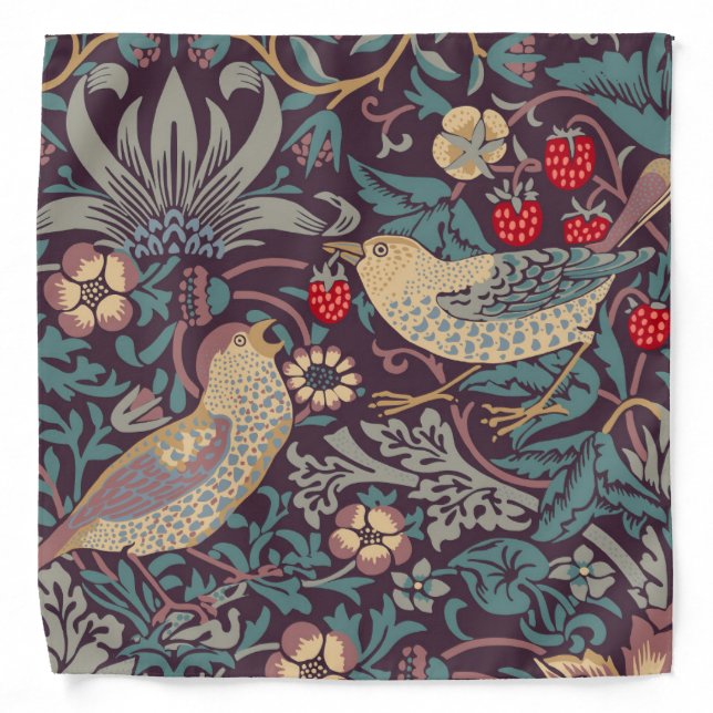 William Morris Strawberry Thief Bandana (Front)