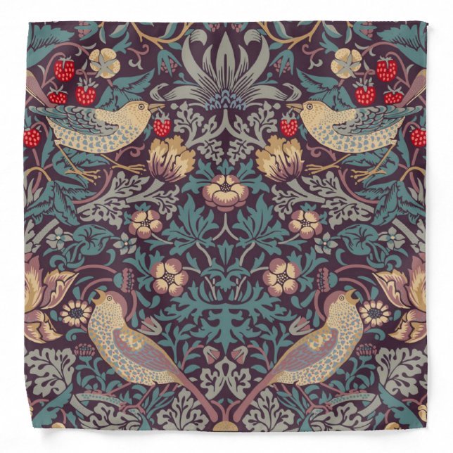 William Morris Strawberry Thief Bandana (Front)