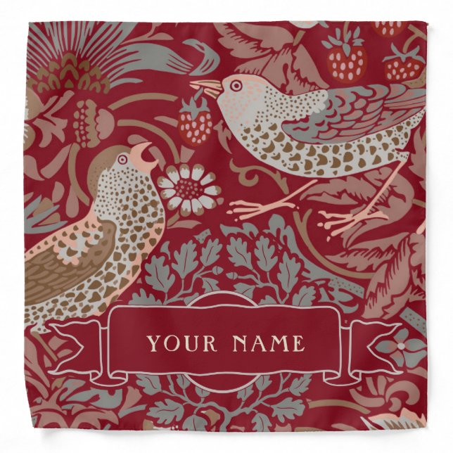 William Morris Strawberry Thief Bandana (Front)