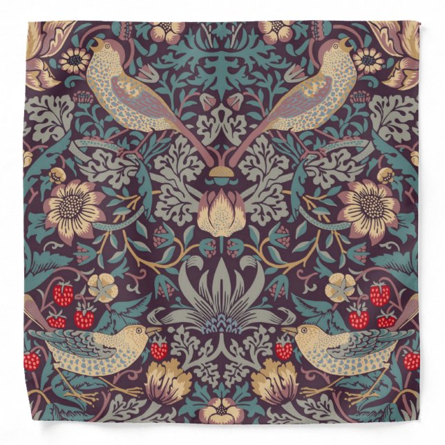 William Morris Strawberry Thief Bandana (Front)