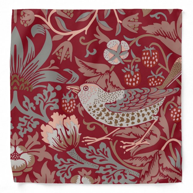 William Morris Strawberry Thief Bandana (Front)
