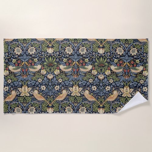 William Morris Strawberry Thief Beach Towel