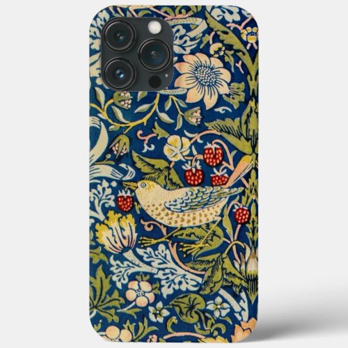 William Morris Strawberry thief bird iPhone 13 Pro Max Case