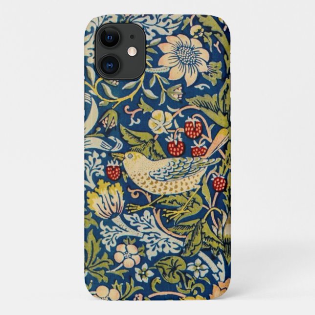 William Morris Strawberry thief bird Case-Mate iPhone Case (Back)