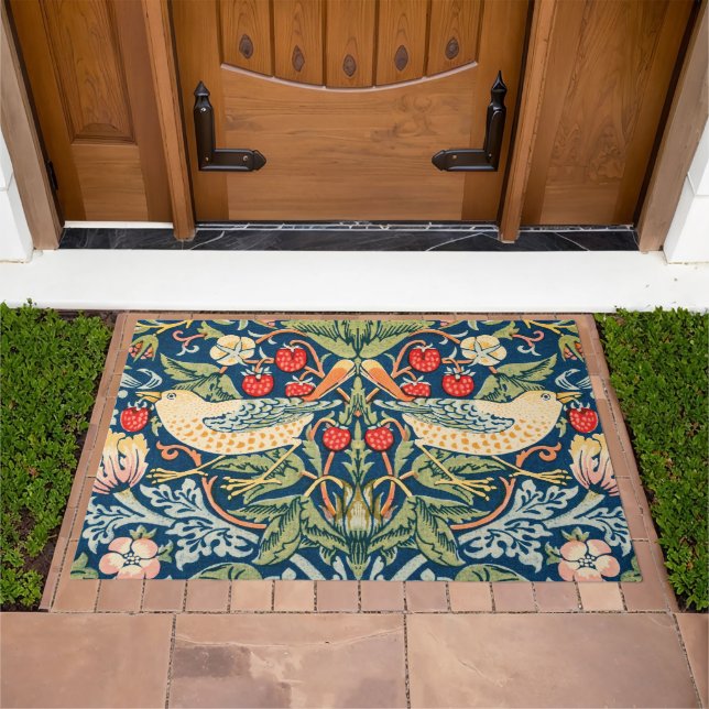 William Morris Strawberry thief bird Doormat (Outdoor)