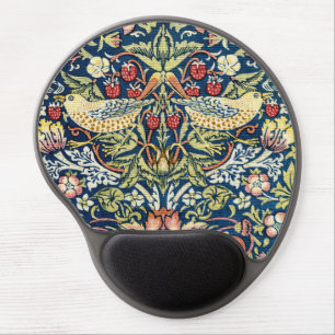 William Morris Strawberry Thief Bird Floral Gel Mouse Pad