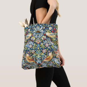 William Morris Strawberry Thief Bird Floral Tote Bag