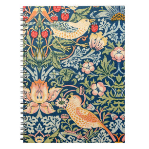 William Morris Strawberry thief bird Notebook