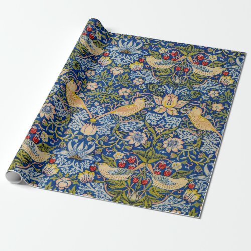 William Morris Strawberry thief bird Wrapping Paper