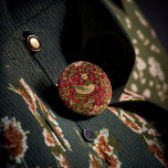 William Morris Strawberry Thief Button<br><div class="desc">William Morris Strawberry Thief Pattern Design. Add your label text! William Morris was an English textile designer, artist, writer, and socialist associated with the Pre-Raphaelite Brotherhood and British Arts and Crafts Movement. He founded a design firm in partnership with the artist Edward Burne-Jones, and the poet and artist Dante Gabriel...</div>