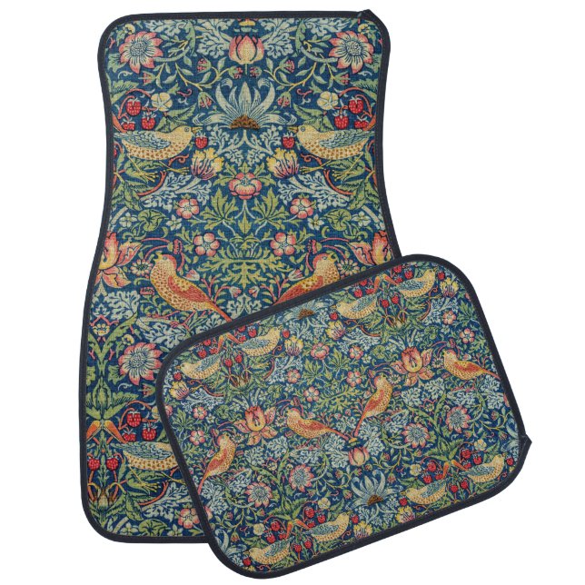 William Morris - Strawberry Thief Car Floor Mat (Set)