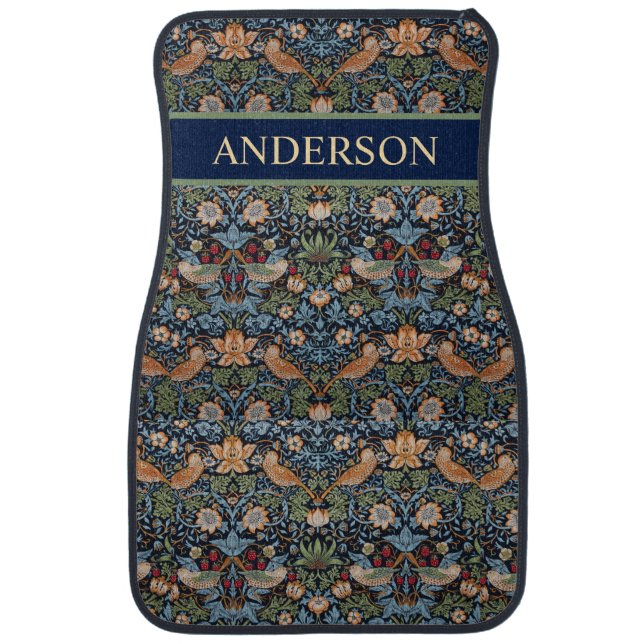 William Morris Strawberry Thief Car Floor Mat (Front)