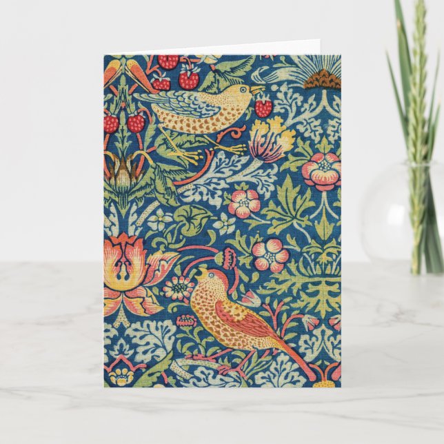 William Morris - Strawberry Thief Card (Front)