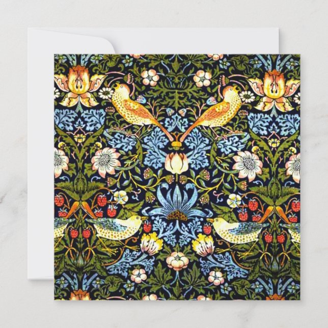 William Morris - Strawberry Thief, Card (Front)