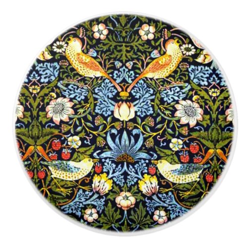 William Morris Strawberry Thief Ceramic Knob