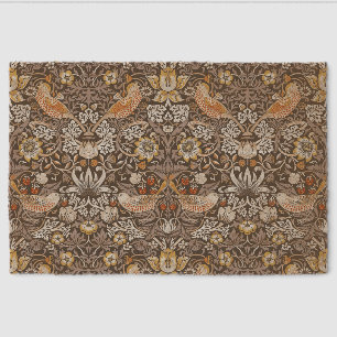 William Morris Strawberry Thief Charcoal Ochre Fiber Doormat
