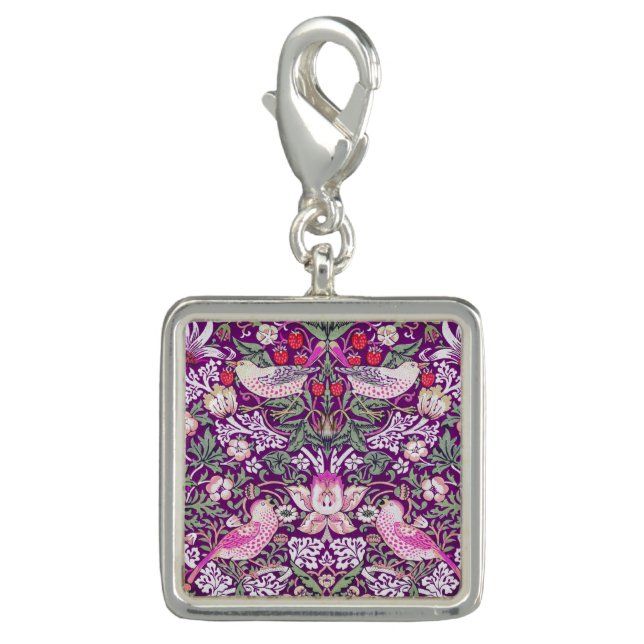 William Morris Strawberry Thief  Charm (Front)