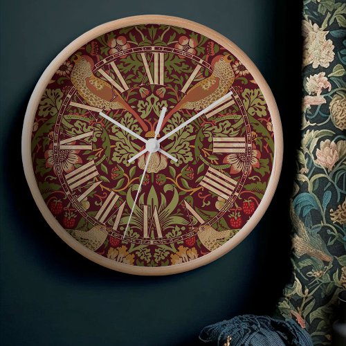 William Morris Strawberry Thief Classic Victorian Clock