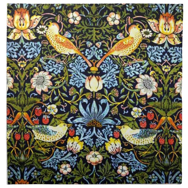 William Morris, Strawberry Thief Cloth Napkin (Front)