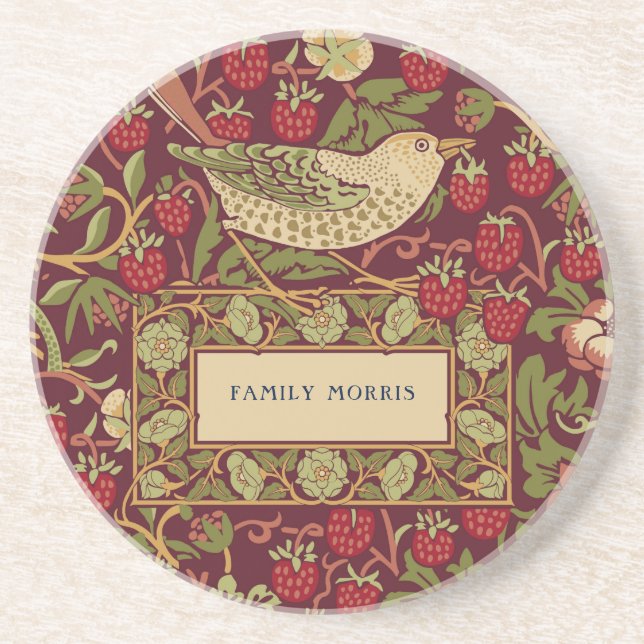 William Morris Strawberry Thief Coaster (Front)
