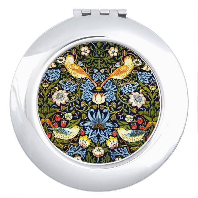 William Morris - Strawberry Thief,  Compact Mirror (Front)