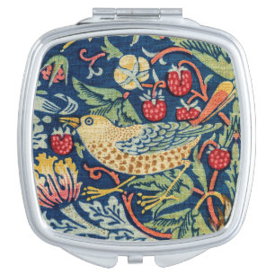 William Morris - Strawberry Thief Compact Mirror