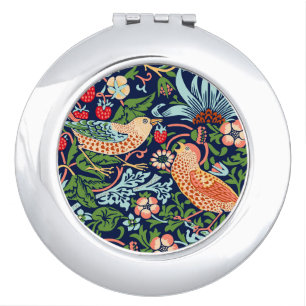 William Morris Strawberry Thief Compact Mirror