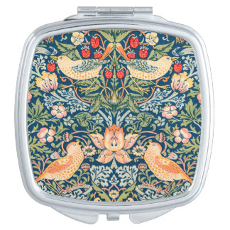William Morris Strawberry Thief Compact Mirror