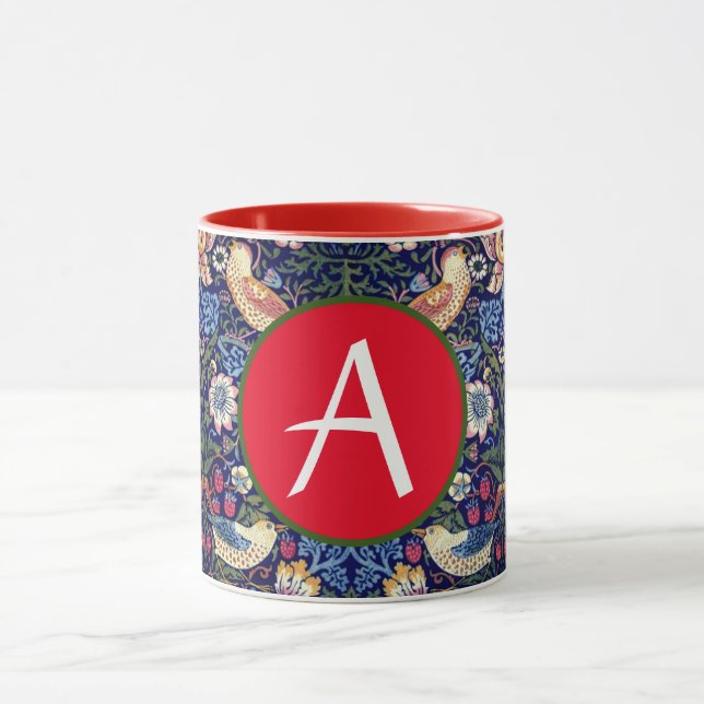 William Morris STRAWBERRY THIEF CUSTOM INITIAL MUG (Center)