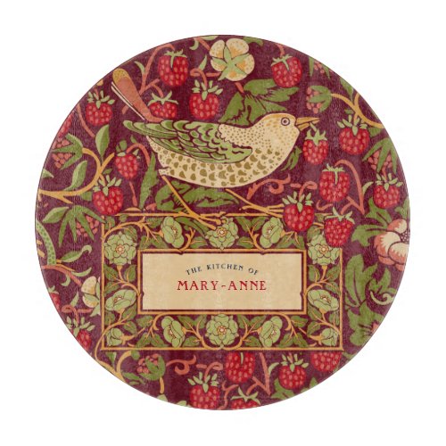 William Morris Strawberry Thief Cutting Board