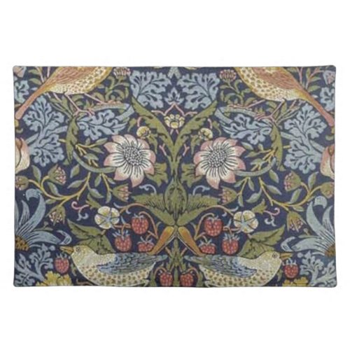 William Morris Strawberry Thief Design 1883 Cloth Placemat